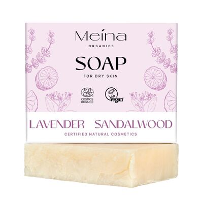 Jabón orgánico con lavanda y sándalo