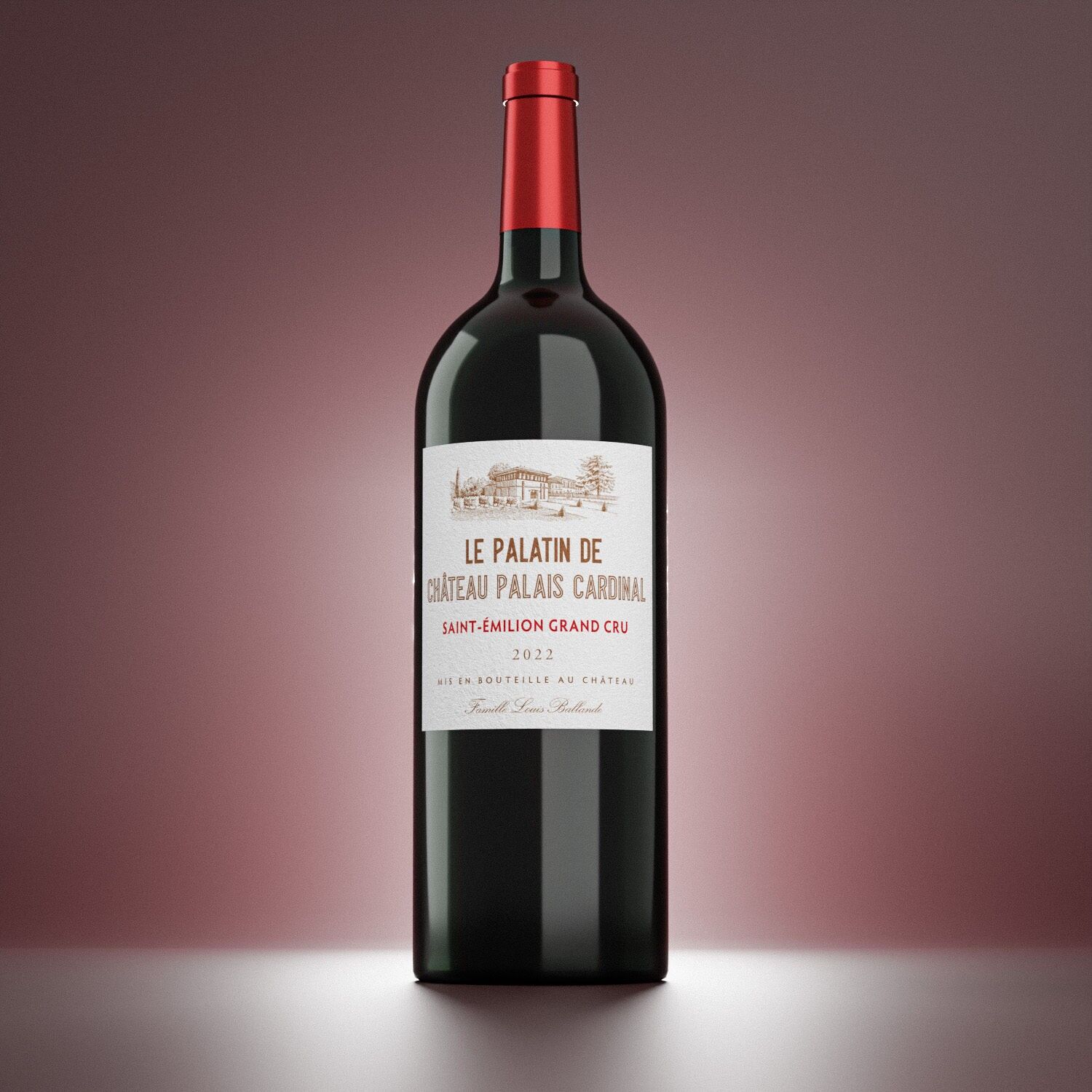 Magnum of Saint-Émilion Grand Cru red wine – Le Palatin – Château Palais Cardinal – 2022 – 150 cl