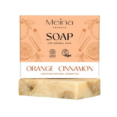 Savon bio à l'orange et à la cannelle