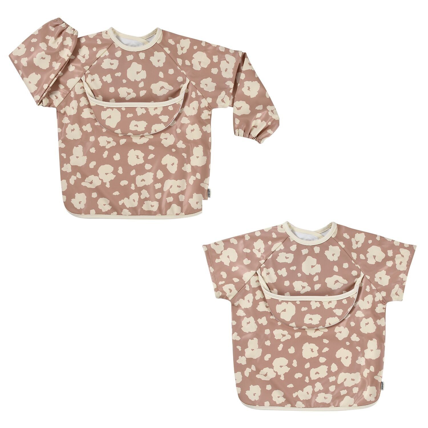BEABA, babero con mangas 2 en 1 - Savannah bloom