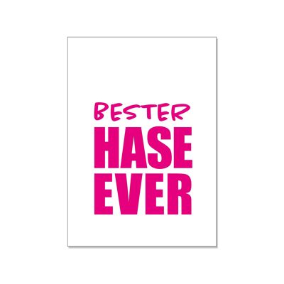 Postkarte hoch, bester Hase ever
