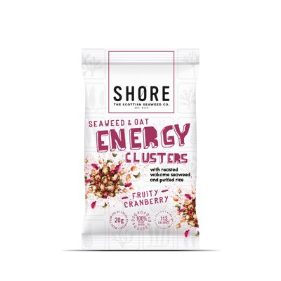 Seaweed & Oat Energy Clusters – Fruity Cranberry 12X30g