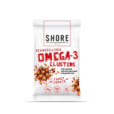 Seaweed & Chia Omega 3 Clusters – Tangy Tomato 12X30g
