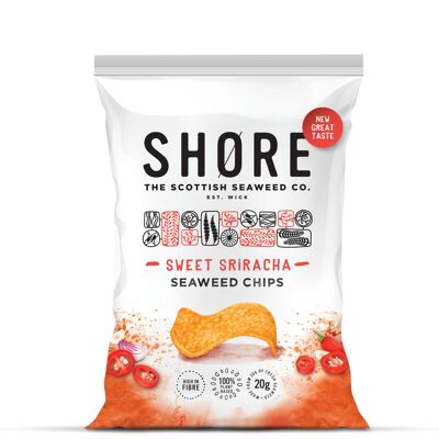 Seaweed Chips – Sweet Sriracha Chilli (share bag format) 12X80g