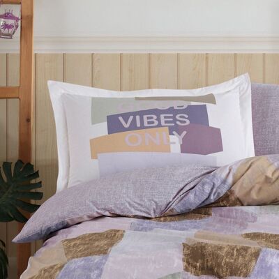 Housse de couette simple en popeline de coton Hobby Bermuda Lilas