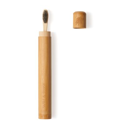 Estuche de bambú para cepillos de dientes - Adulto
