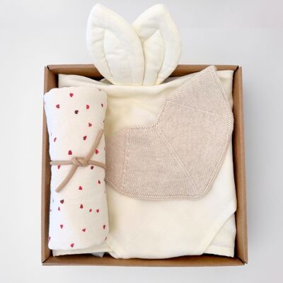 Caja de regalo para bebé - Tonos de corazones dulces