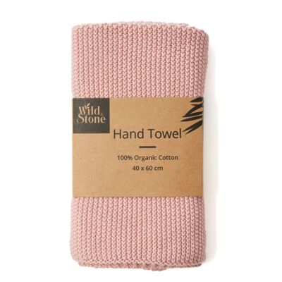 Toallas de manos - 100% algodón orgánico (rosa)