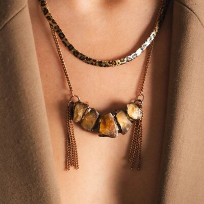 Collier solaire en citrine