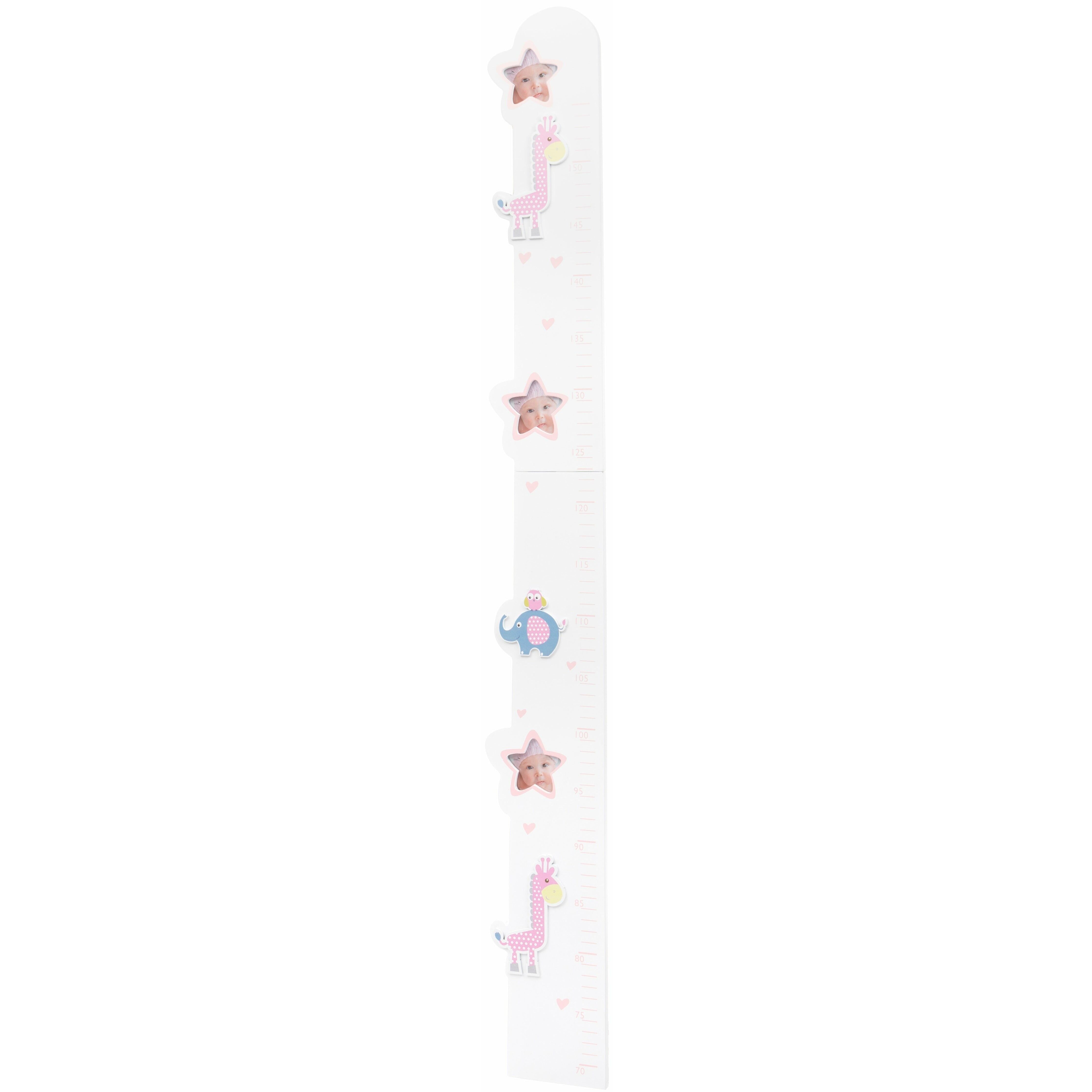 Pink Wooden Kids Height Chart