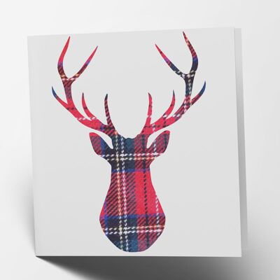 Carta tartan testa di cervo