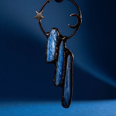 Kyanite and Bronze Eclipse Necklace – Celestial Connection