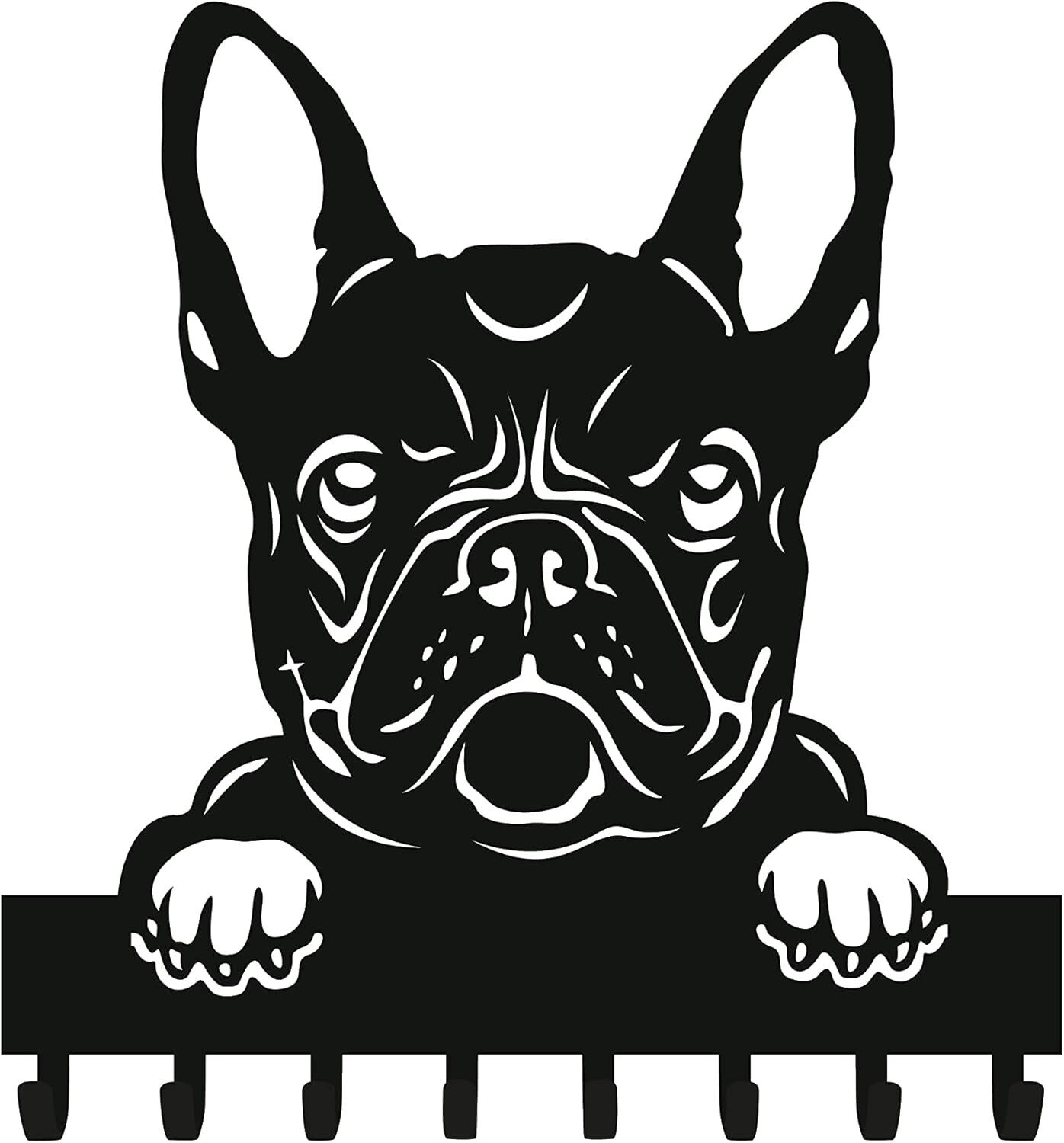 Portaguinzaglio cane da parete - Französische Bulldogge