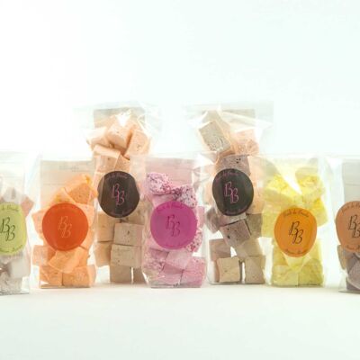 Marshmallows fatti a mano viola (scatola da 1 kg)