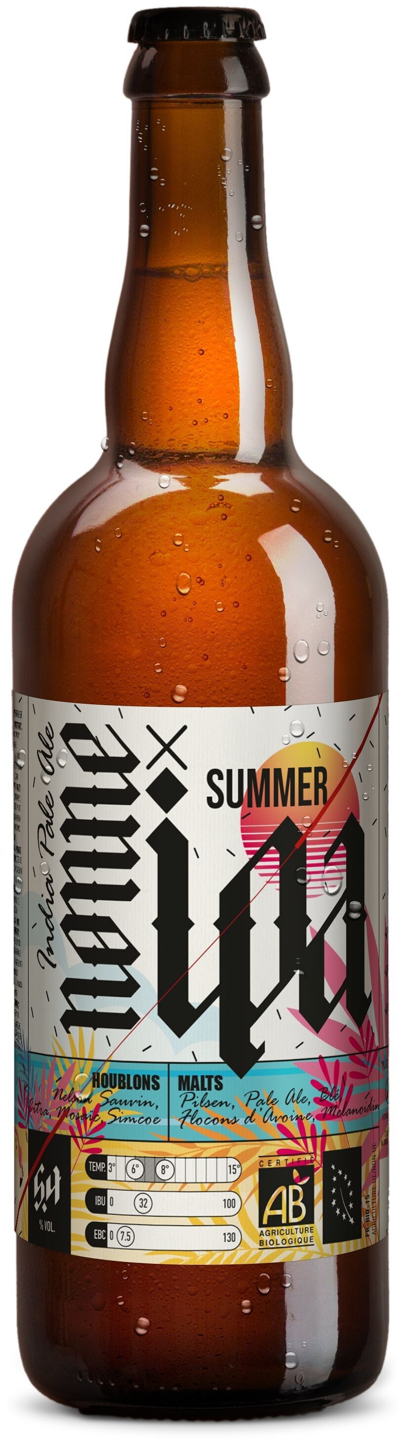 Summer IPA 5.4° - Birra artigianale biologica - Bottiglia da 75cl