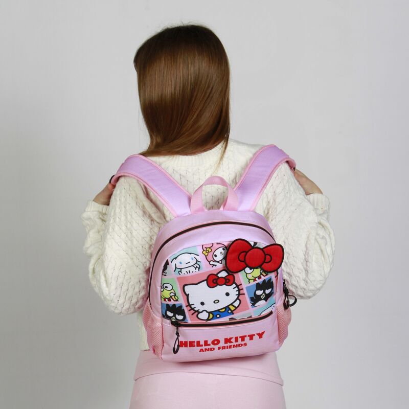 girls' school hello kitty backpack Sanrio Shoulder Bag for Girls, Boys, Adults - Cute 18" Inch Hello Kitty Kids Backpack for (Hello Kitty Dessert) designed for your girl who adores everyones favorite character 16" Hello Kitty Pink School