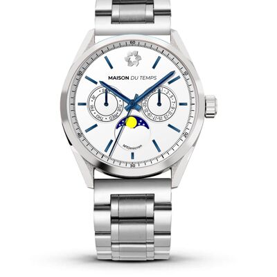 MTOmicron MoonPhase White Steel