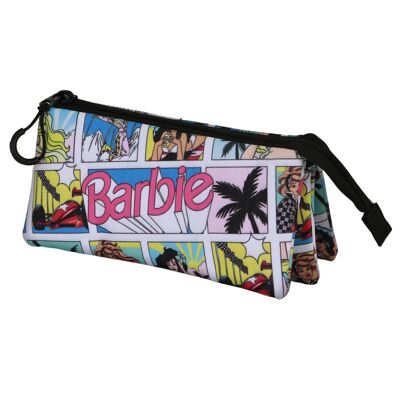 Barbie Comic-Triple Pencil Case, Multicolor