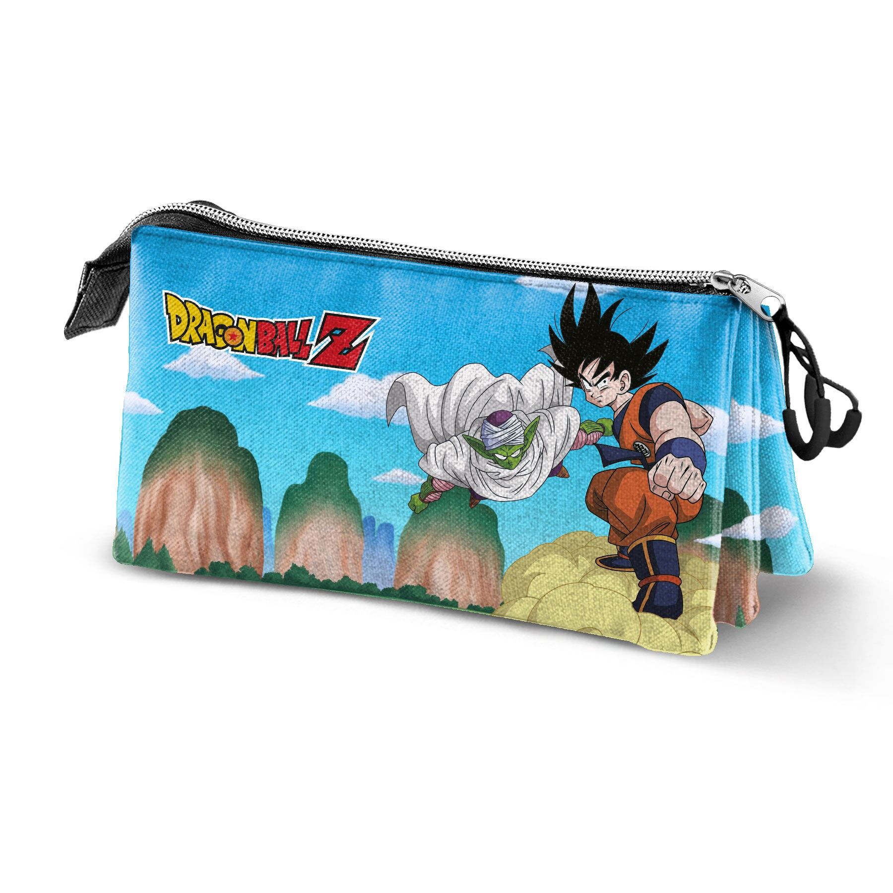 Astuccio triplo per matite Dragon Ball Goku Piccolo, blu