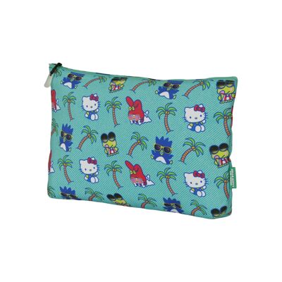 Borsa da toilette Sanrio Hello Kitty Palms-Soleil, turchese