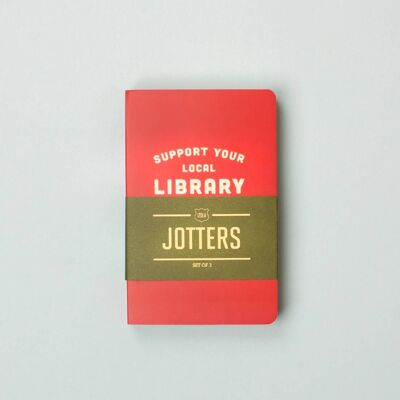 Jotters, Set Of 3 - Support Your Library
