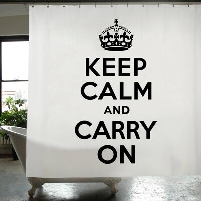 Keep Calm and Carry On Shower Curtain