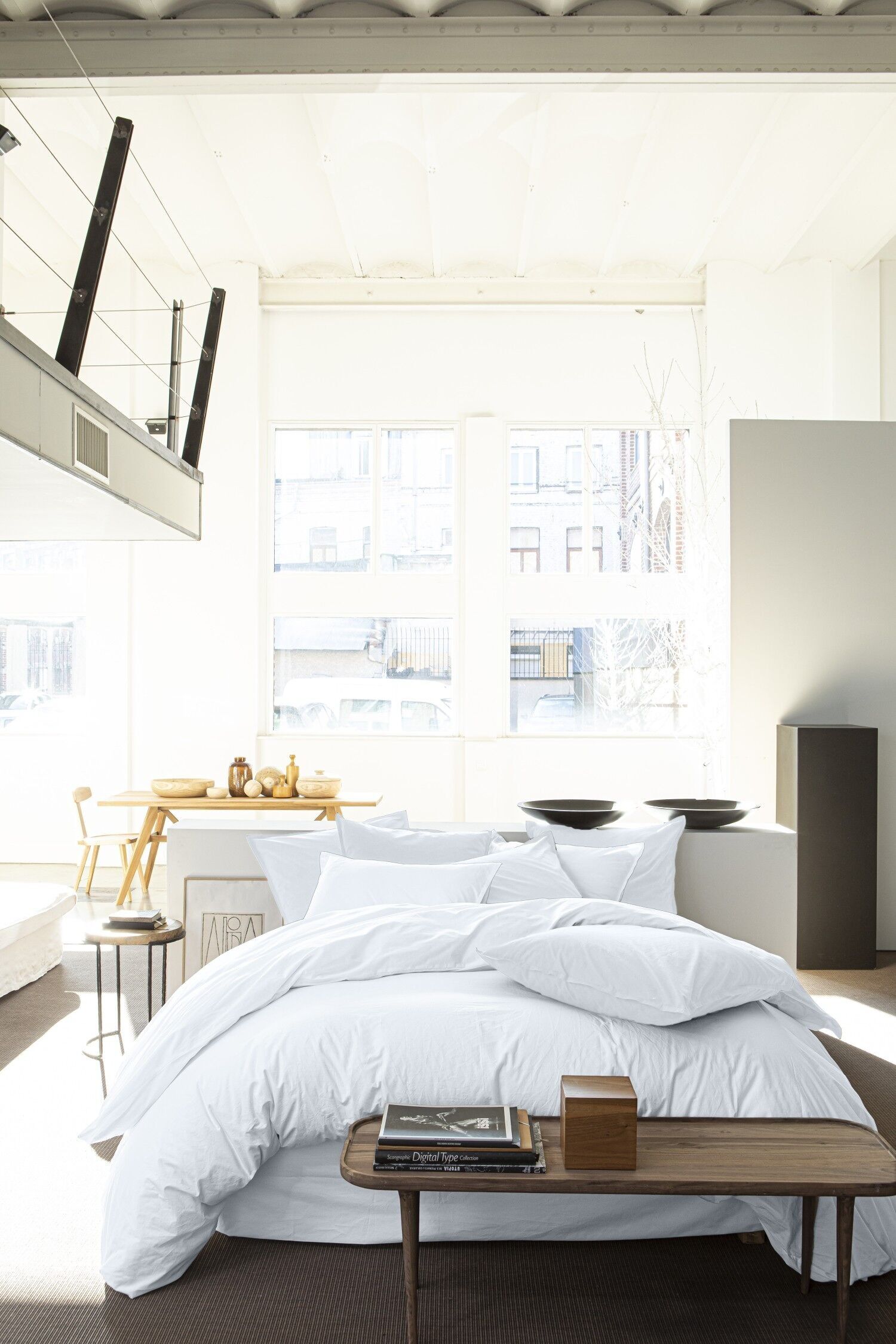 Funda Nórdica 260x240 100% Algodón Lavado Percal Blanco Nube