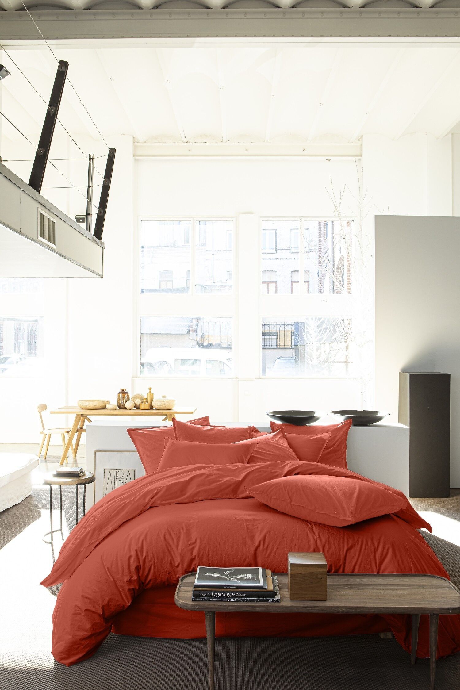 Funda Nórdica 260x240 100% Algodón Percal Lavado 80 Hilos/cm² - Acabado Botella 40cm - Siena