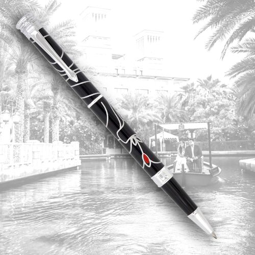 Milano black rollerball pen