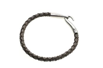 Bracelet Twist homme gris foncé