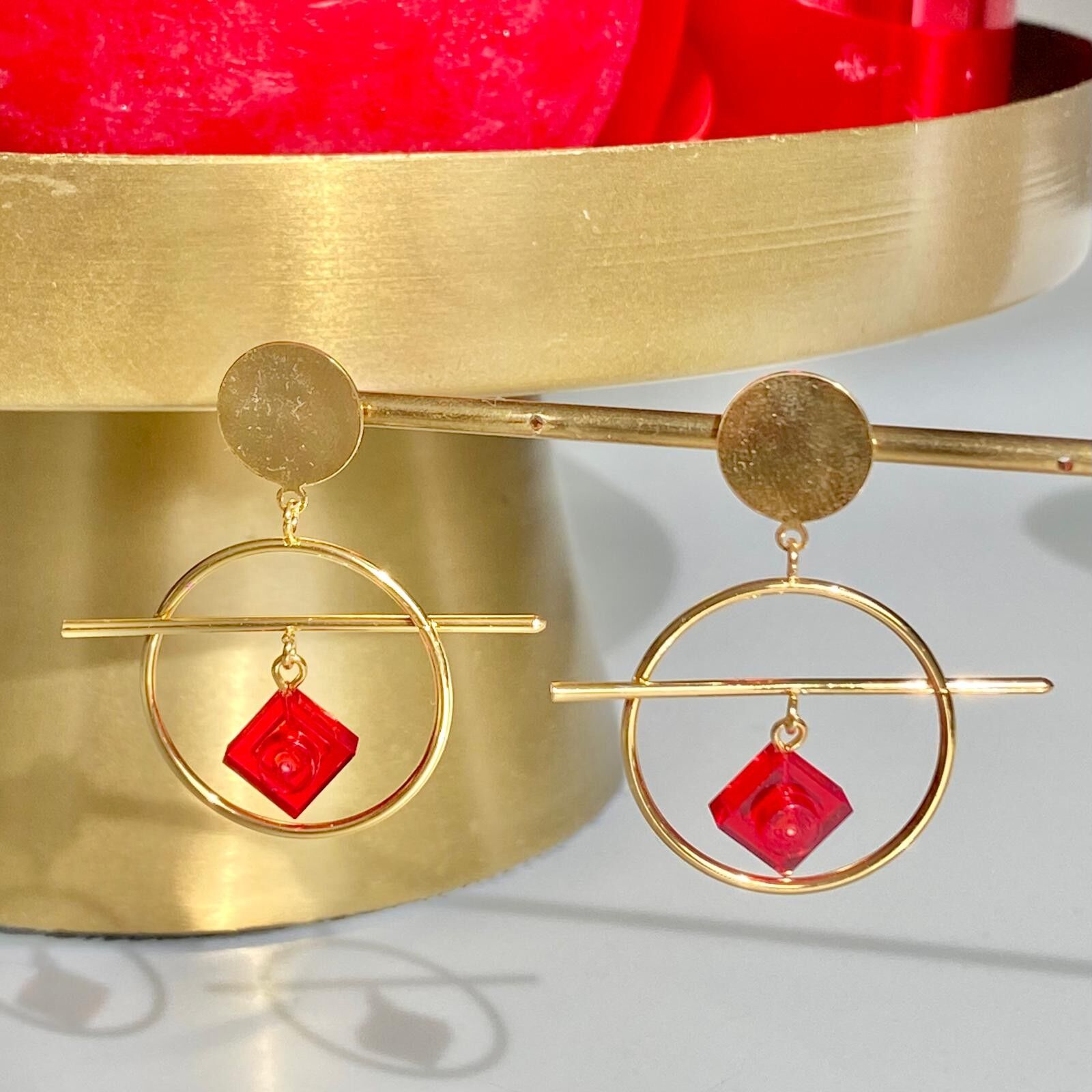 Pendientes Lego Clever dorados - Estilo Hermès