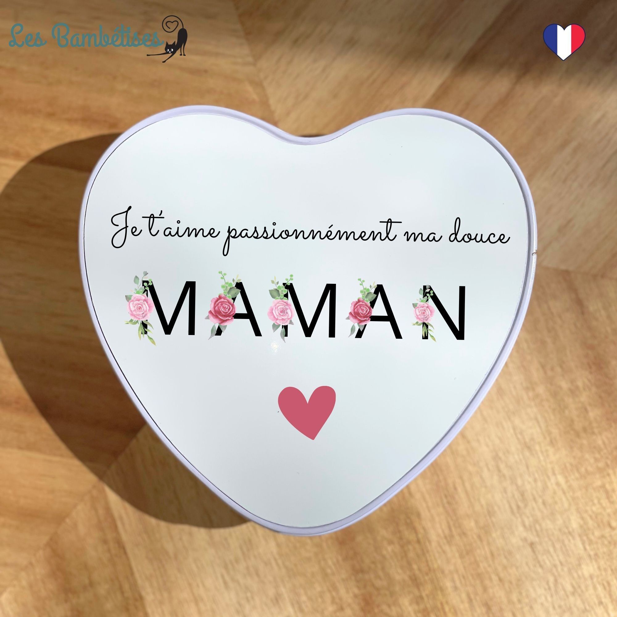 Metallbox Herz Mama Blumenbuchstaben