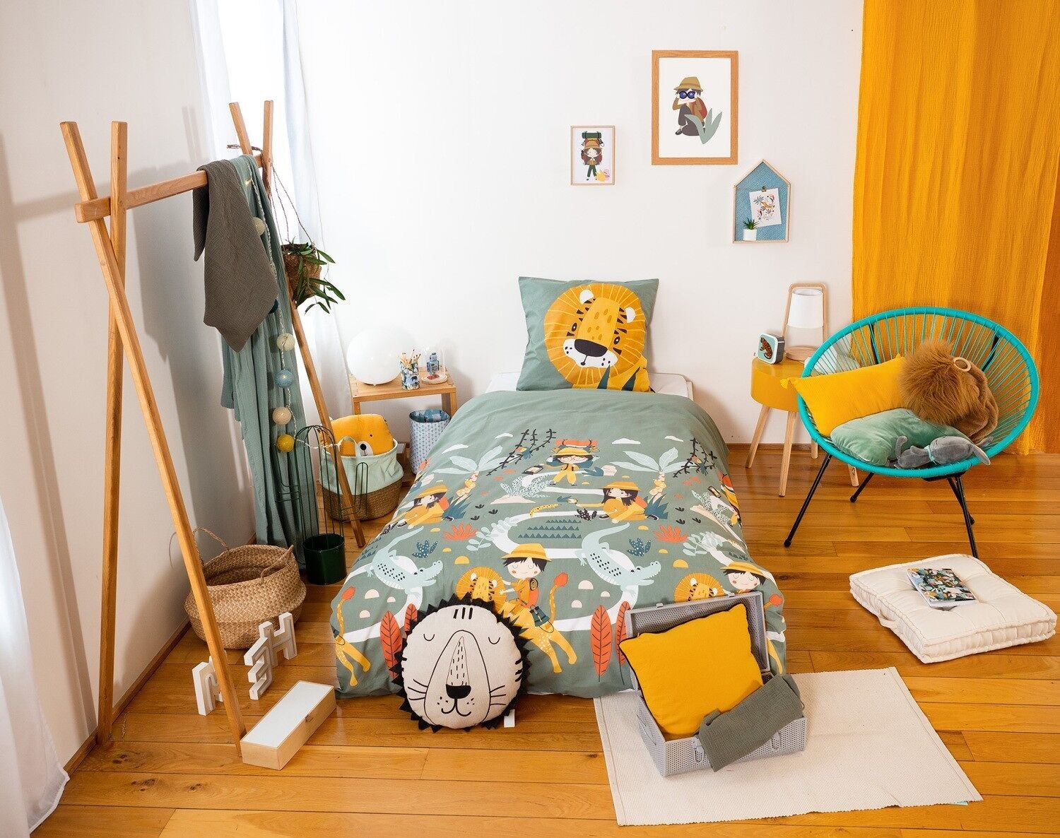 Set copripiumino 2 pezzi 140x200cm Better Cotton Bci Made In Green Promenade Bi-story