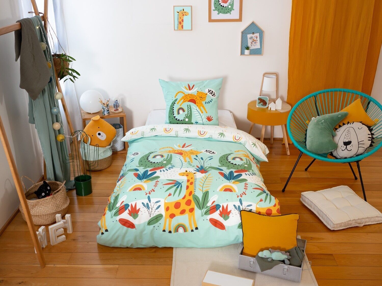 Set copripiumino 2 pezzi 140x200cm Better Cotton BCI Softened Poumba