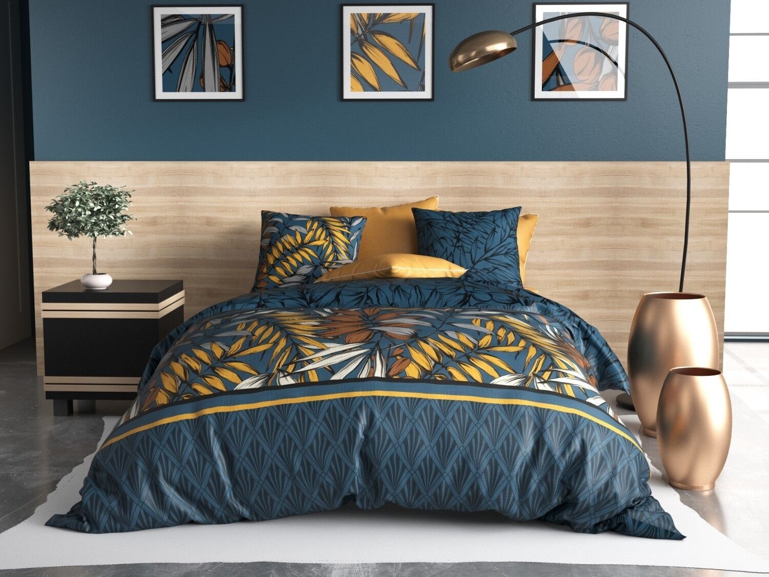 Salva set copripiumino 3 pezzi 260x240cm 100% cotone 57 fili