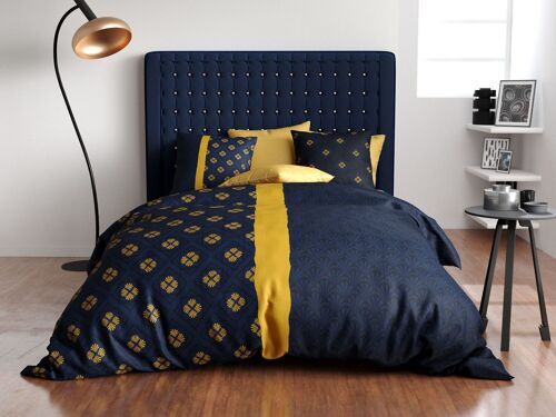 Parure Housse De Couette 3pcs 260x240cm 100%coton 57fils Nil
