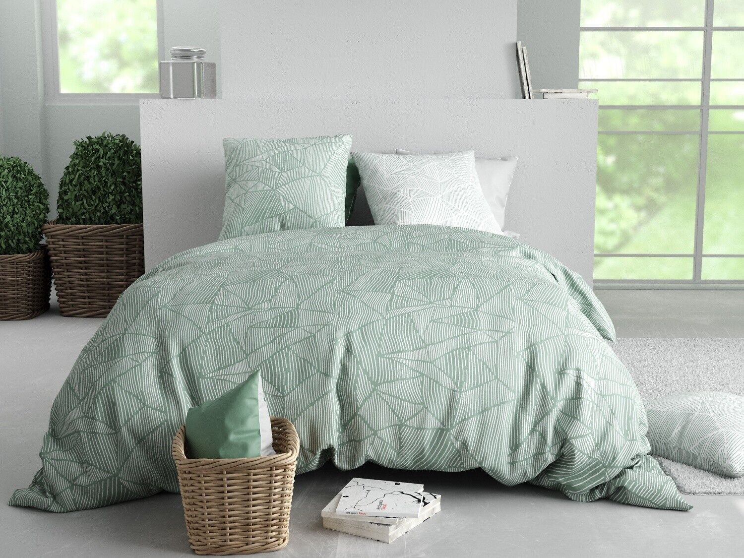 Adely 3-piece duvet set 200x200 100% cotton 57 threads