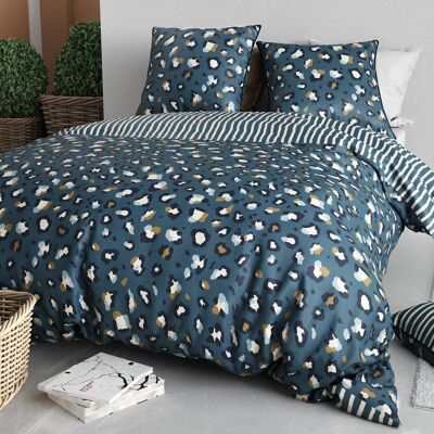 Set copripiumino 3 pezzi 240x220cm 100% cotone 57 fili Milou