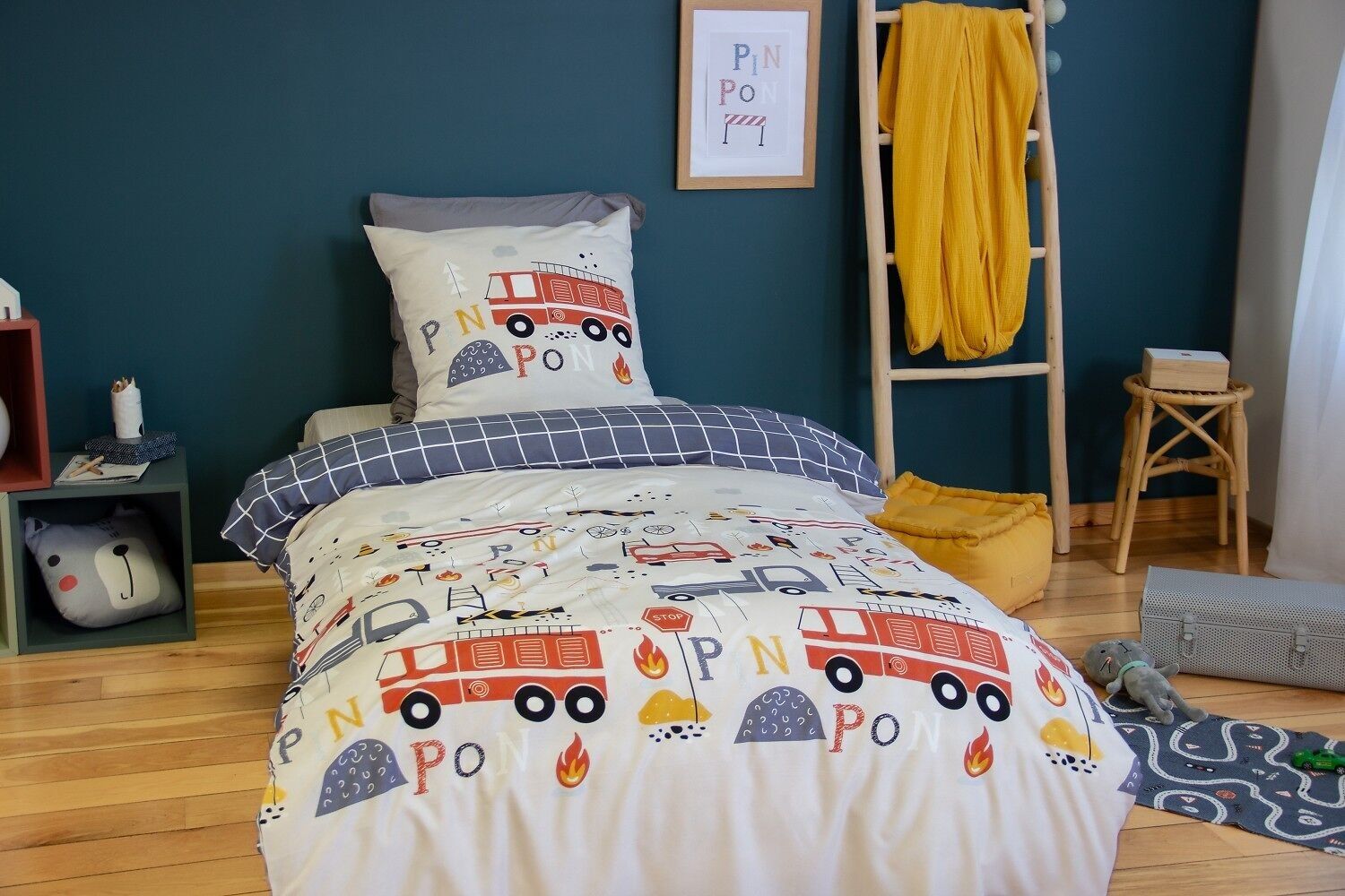 Completo copripiumino 2 pezzi 140x200 100% microfibra - Flammeche