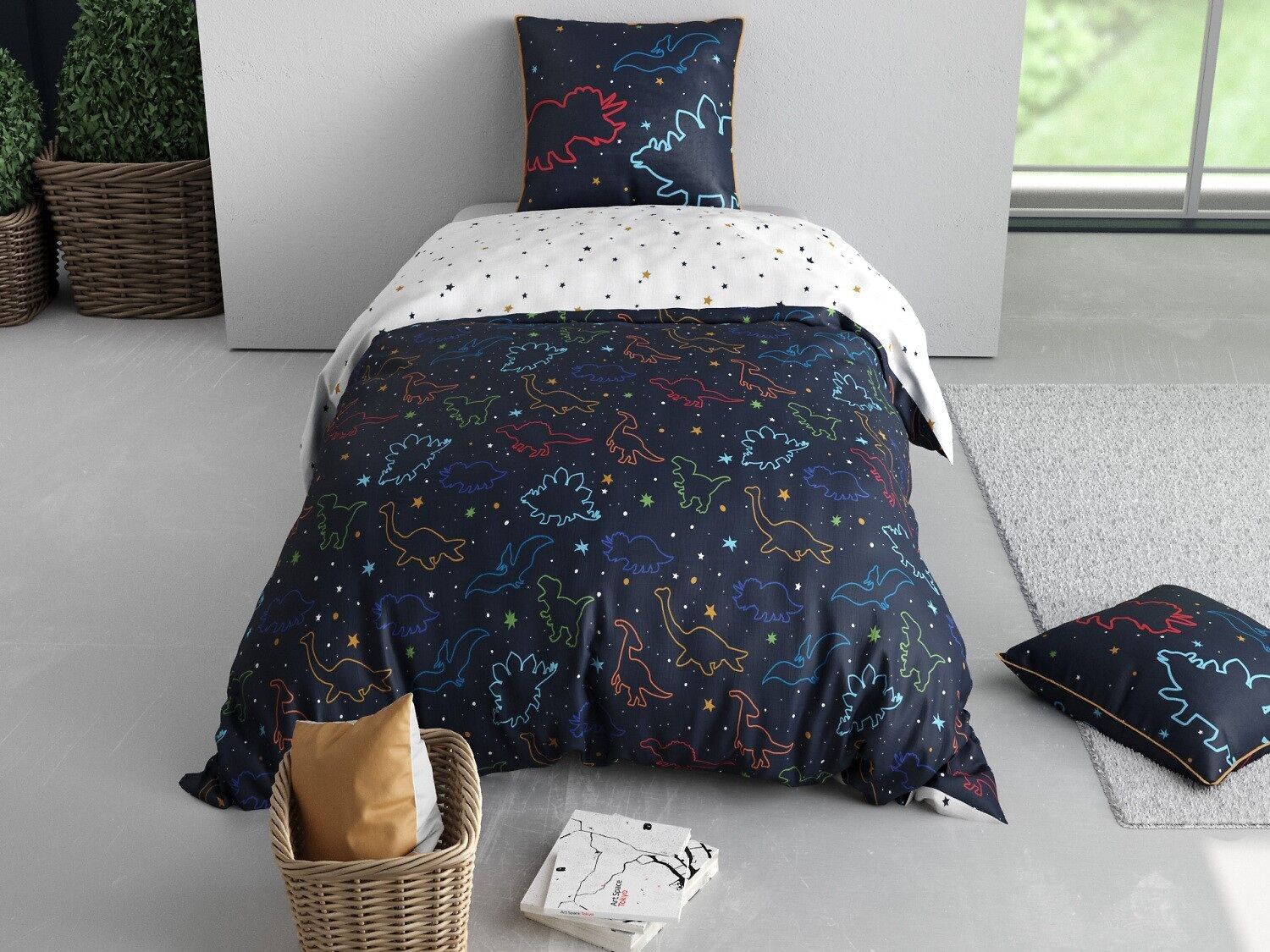 Juego de funda nórdica de 2 piezas 140x200 100% algodón 57 hilos - Diplo