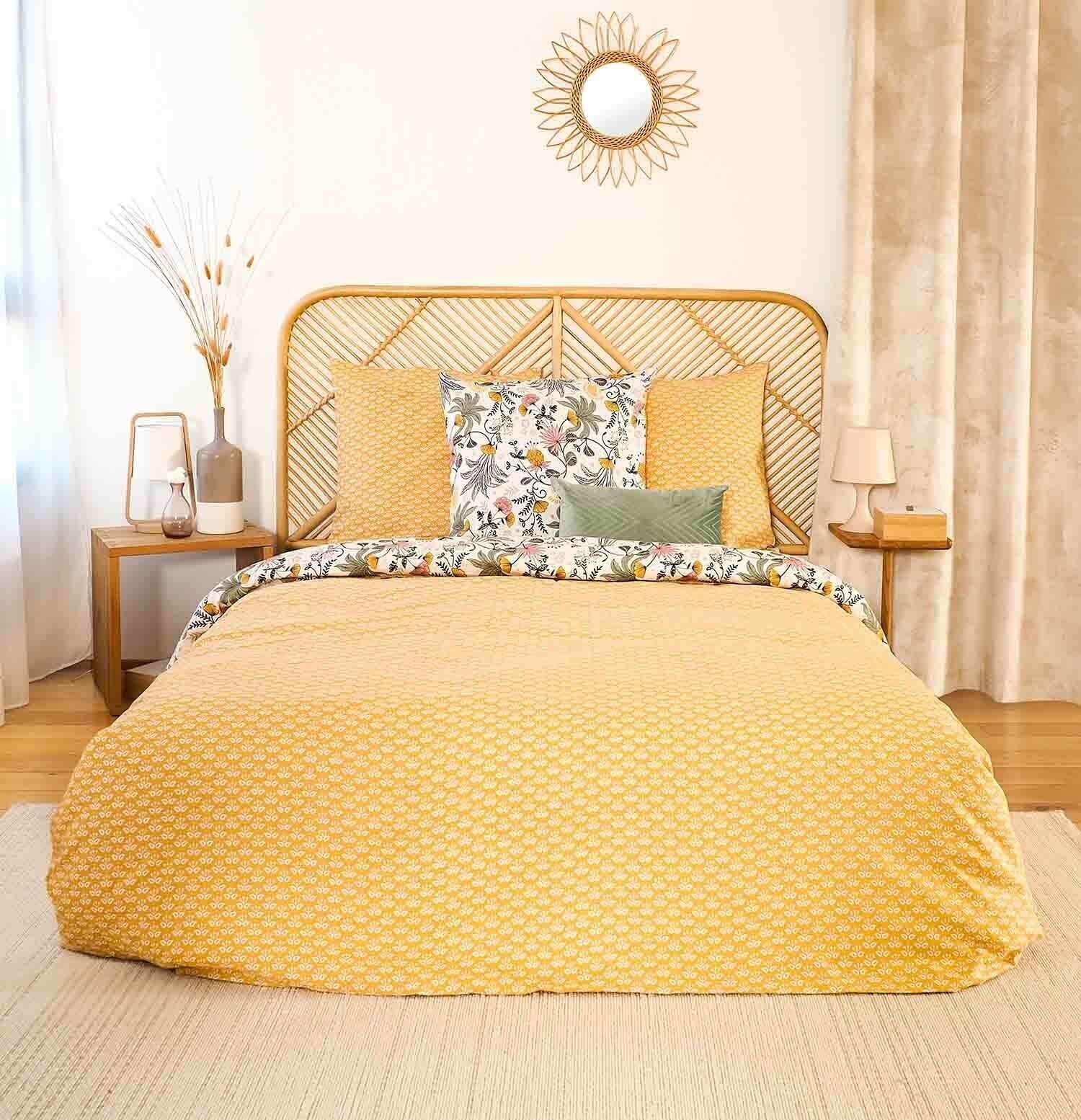 Set copripiumino Wayan 3 pezzi 260x240cm 100% raso di cotone biologico 78 fili