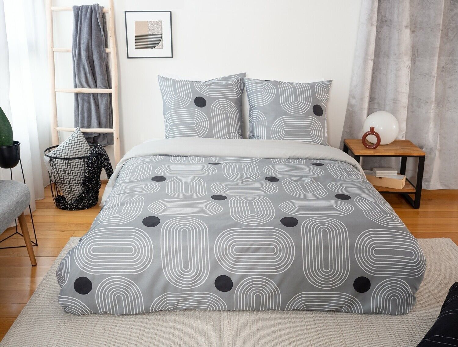 Set copripiumino 3 pezzi 240x220cm 100% microfibra 72gsm Frogguie