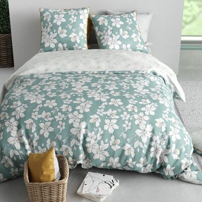 Completo copripiumino 3 pezzi 260x240cm 100% cotone 57 fili Pia