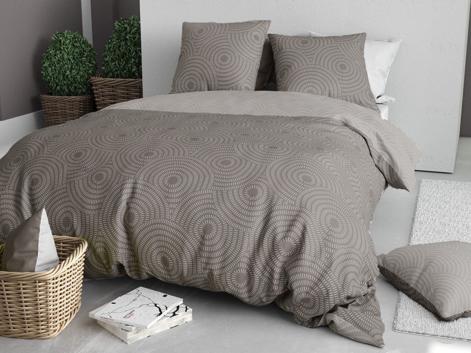 Set copripiumino 3 pezzi 200x200cm policotone Romeo