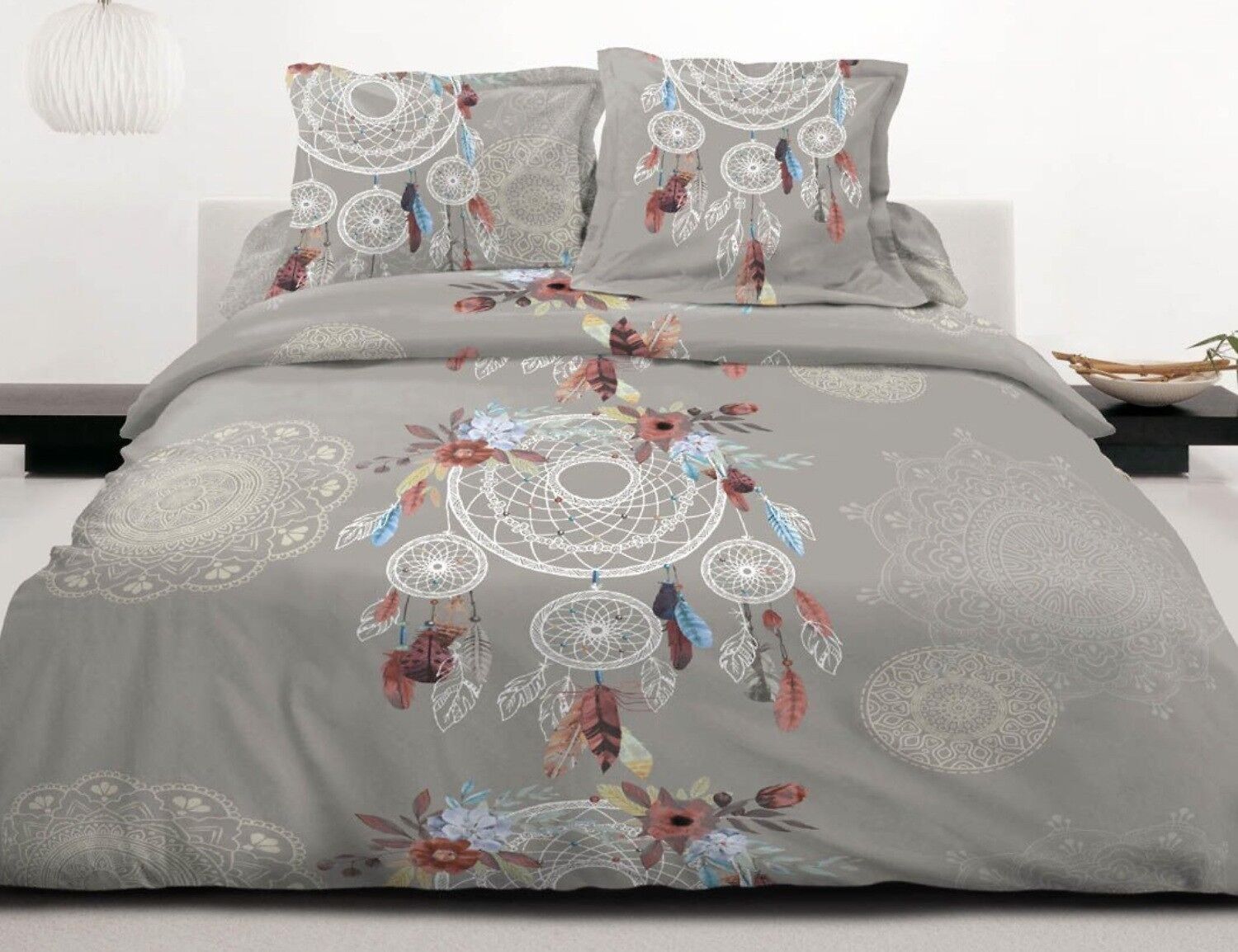 Set copripiumino 3 pezzi 240x220cm 100% poliestere 55gsm Attreve