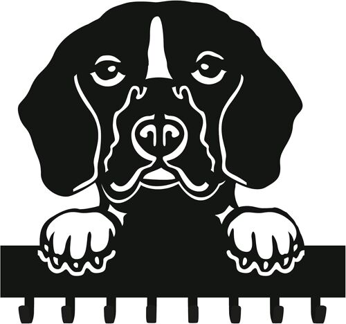 Portaguinzaglio per cane da parete - Beagle