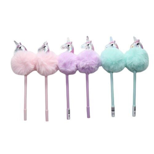 Lot de 6 stylos baguettes magiques - 2 roses + 2 parmes + 2 menthes