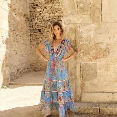 CAPRI BLUE LONG DRESS