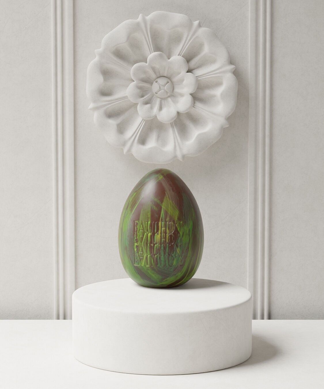 Uovo di Pasqua al cioccolato al latte inciso FAUCHON