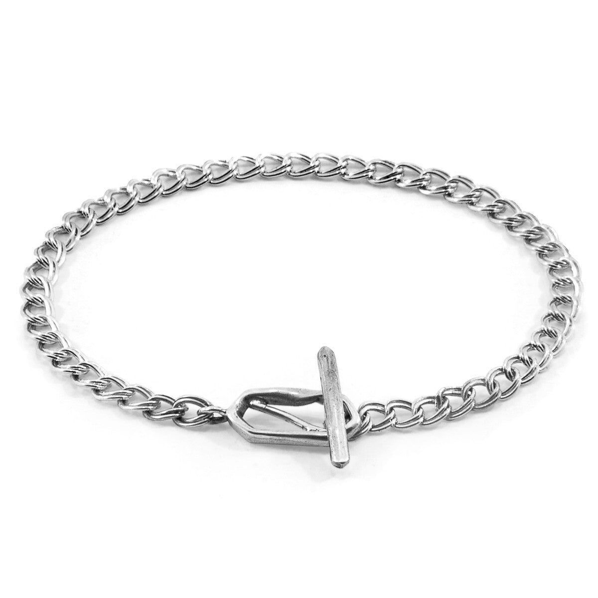 Braccialetto a T con catena in argento Florence Twist